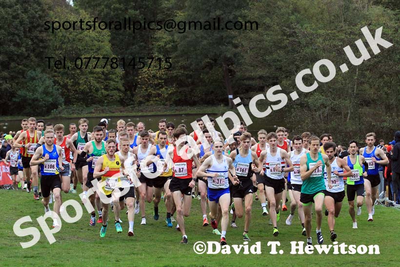Senior Men, 2022 National Cross Country Relays, Berry Hill Park, Mansfield.  Photo: David T. Hewitson/Sports for All Pics